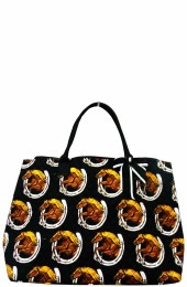 Large Quilted Tote Bag-HRQ3907/BLACK